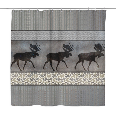 3 Moose Shower Curtain