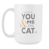 Love is You & Me & The Cat Mug